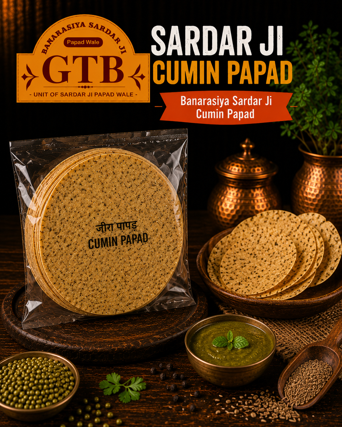 Banarasi Cumin Papad (Jeera Papad)
