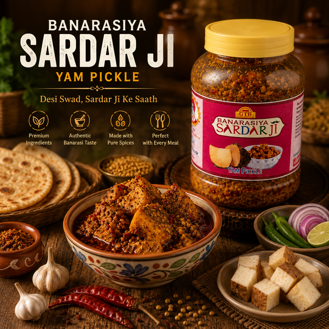 Banarasi Yam Pickle (Suran Achar)