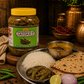"Traditional Banarasi Green Chilli Pickle made with fresh green chillies, mustard oil, and authentic Indian spices"